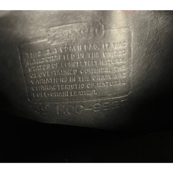 Vintage Coach Leather Willis Bag Black Top Handle Crossbody Brass Hardware USA - Picture 3 of 4